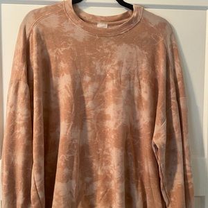 Size XL Kayleigh peach tie dye top.